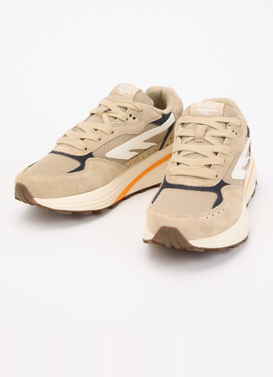 Hi-Tec HTS Shadow RGS sneaker van suède met details van mesh - detail donkerbeige