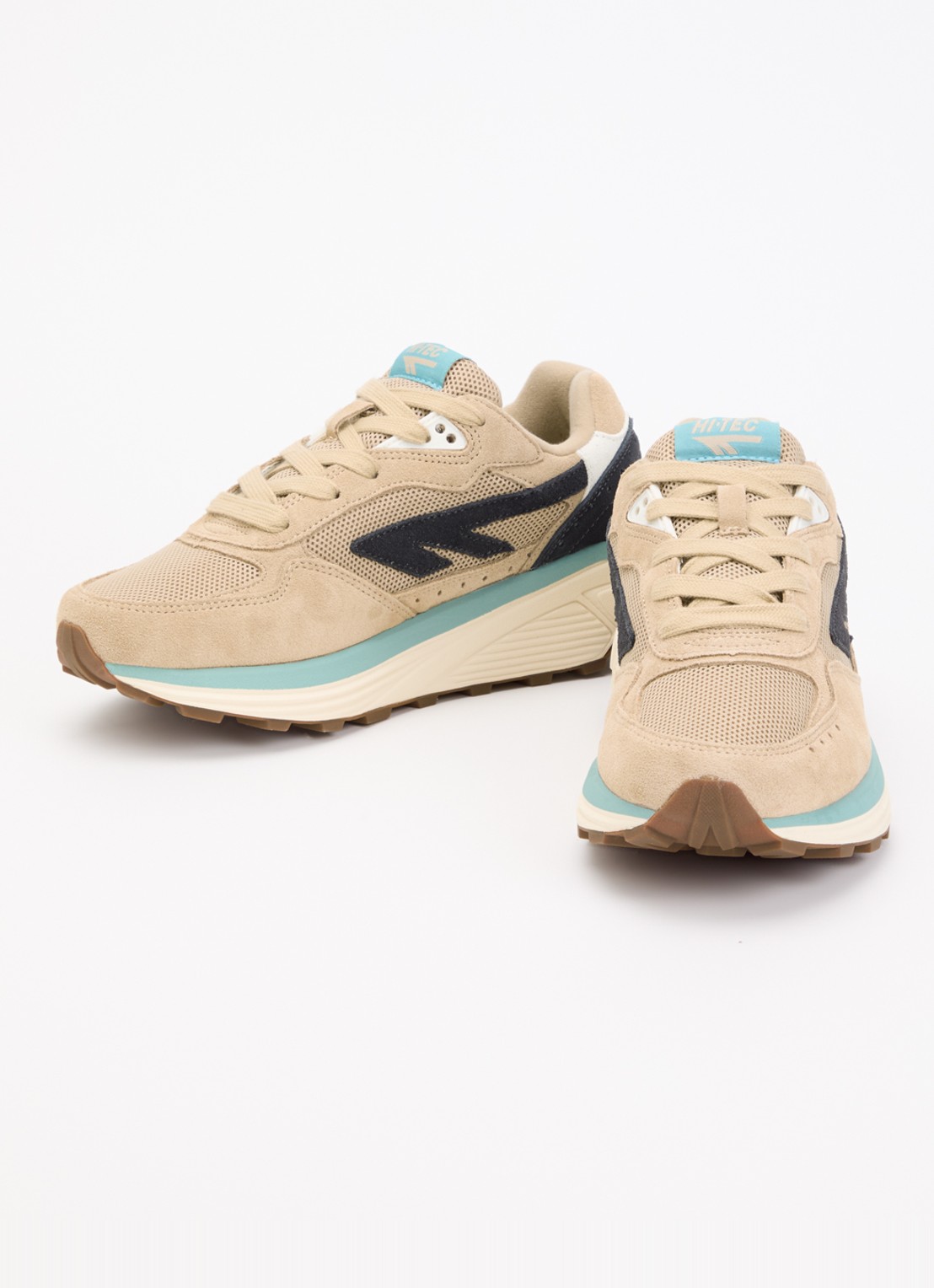 Hi-Tec HTS Shadow RGS sneaker van suède met details van mesh - detail 2 donkerbeige