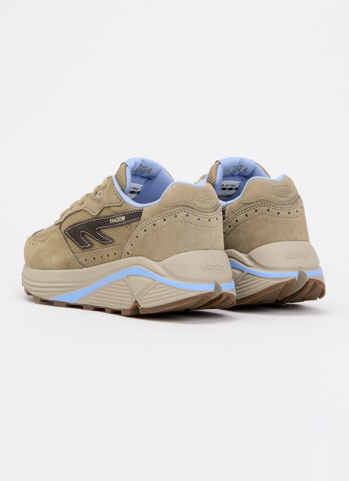 Hi-Tec HTS Shadow RGS sneaker van suède met details van mesh - achterkant 5 zand