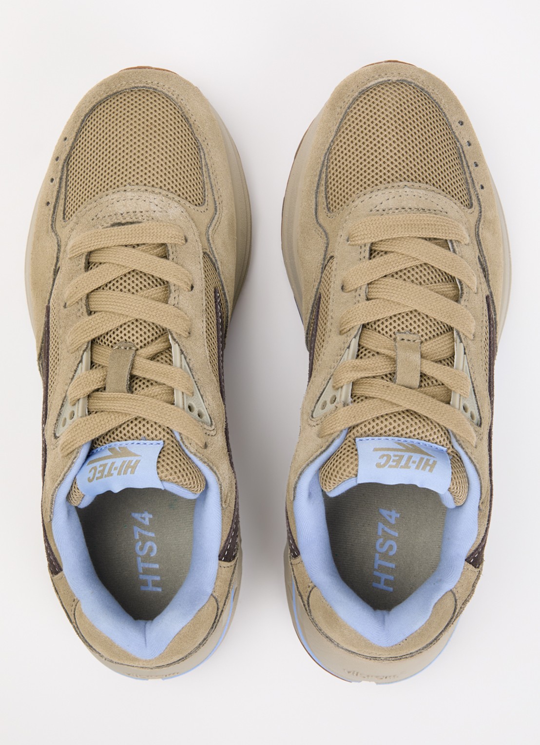 Hi-Tec HTS Shadow RGS sneaker van suède met details van mesh - detail 2 zand