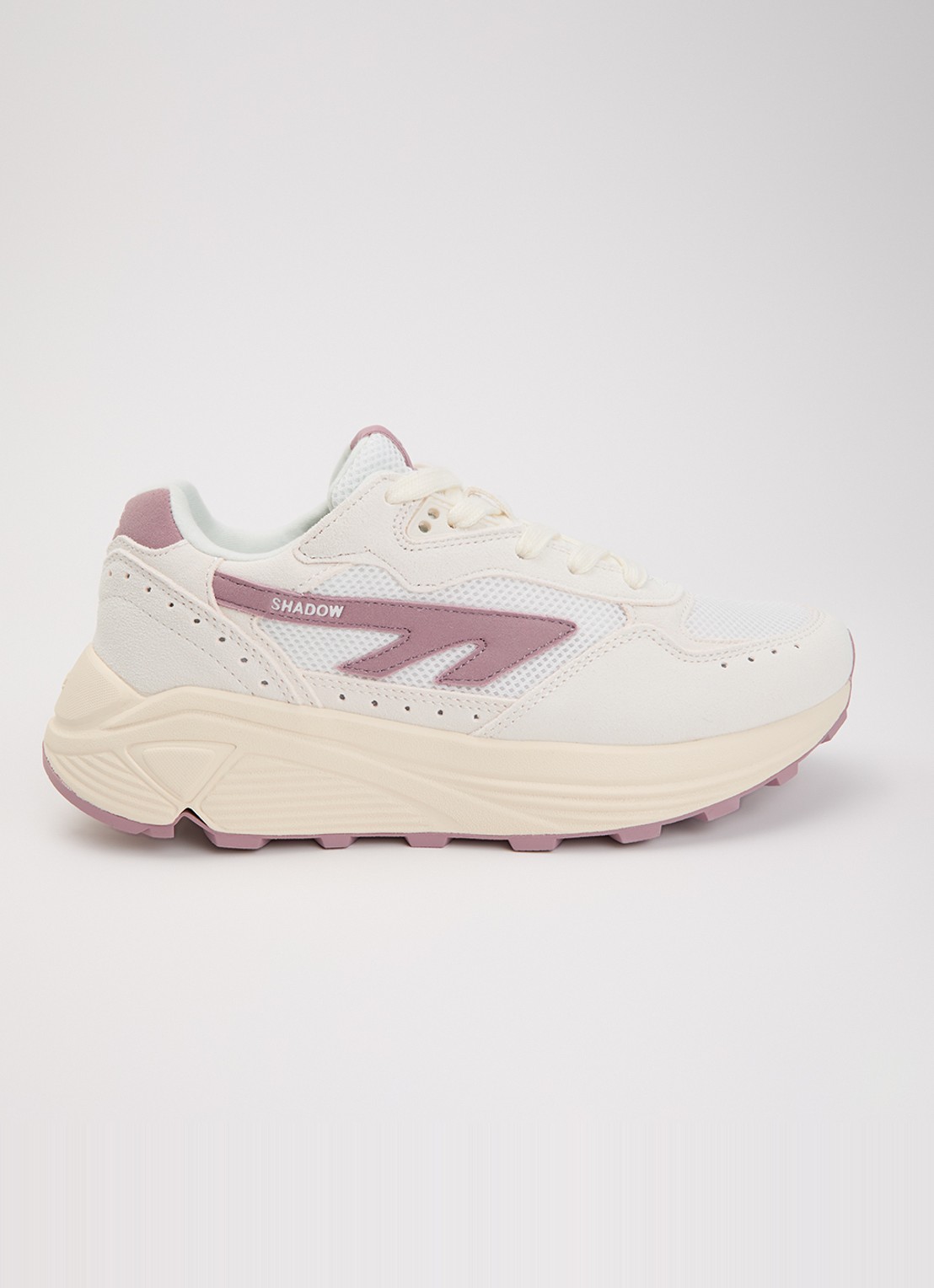 Hi-Tec HTS Shadow RGS sneaker van suède met details van mesh - voorkant 2 oudroze