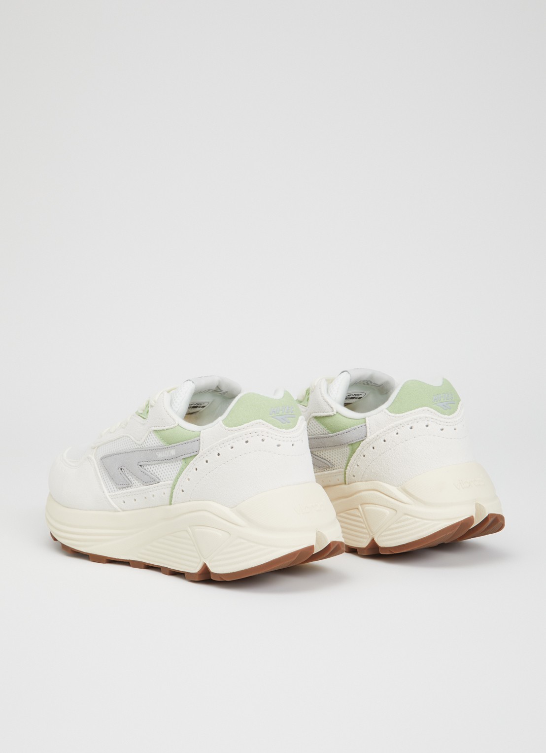 Hi-Tec HTS Shadow RGS sneaker van suède met details van mesh - achterkant 4 lichtgroen