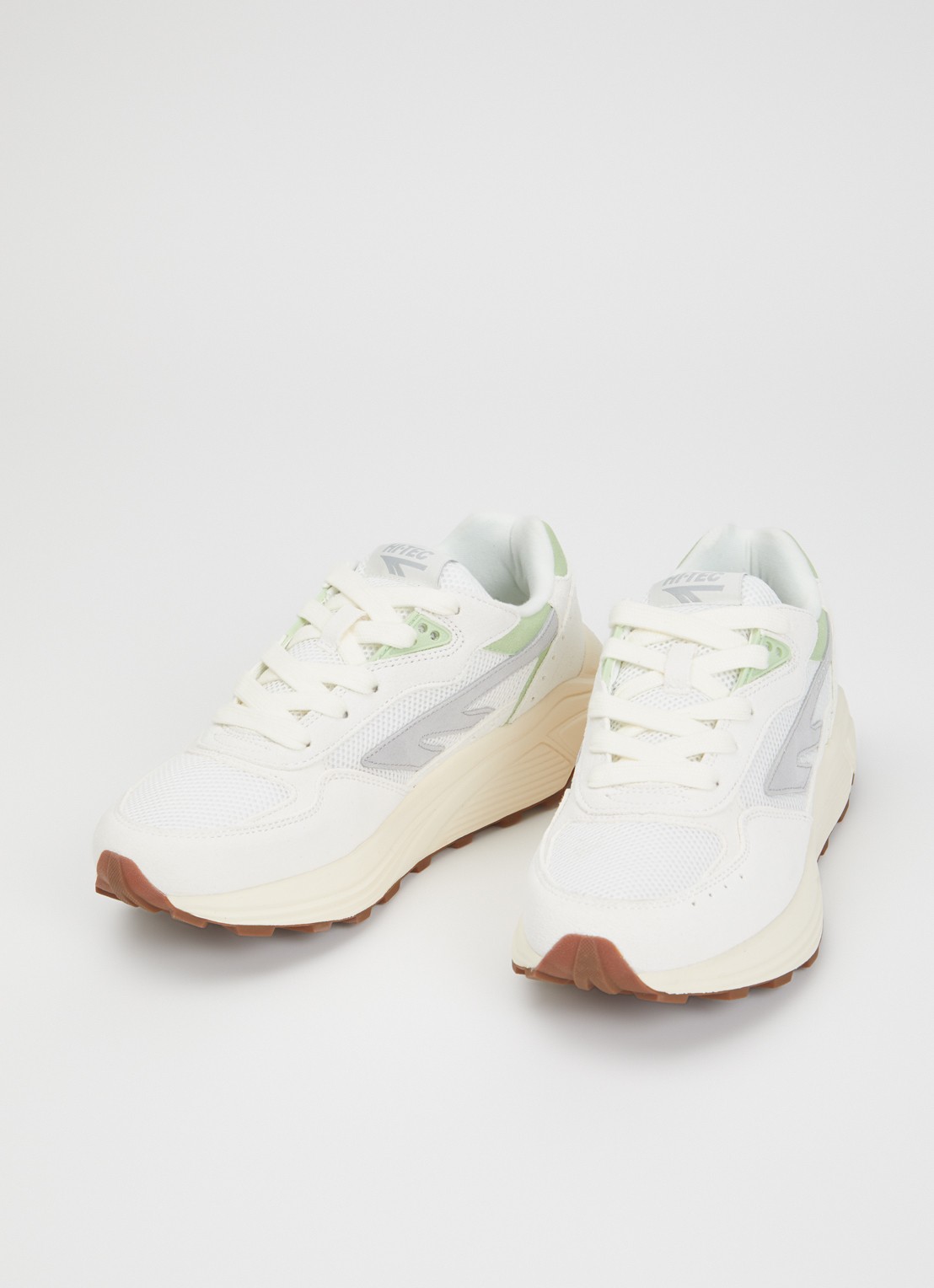 Hi-Tec HTS Shadow RGS sneaker van suède met details van mesh - detail lichtgroen