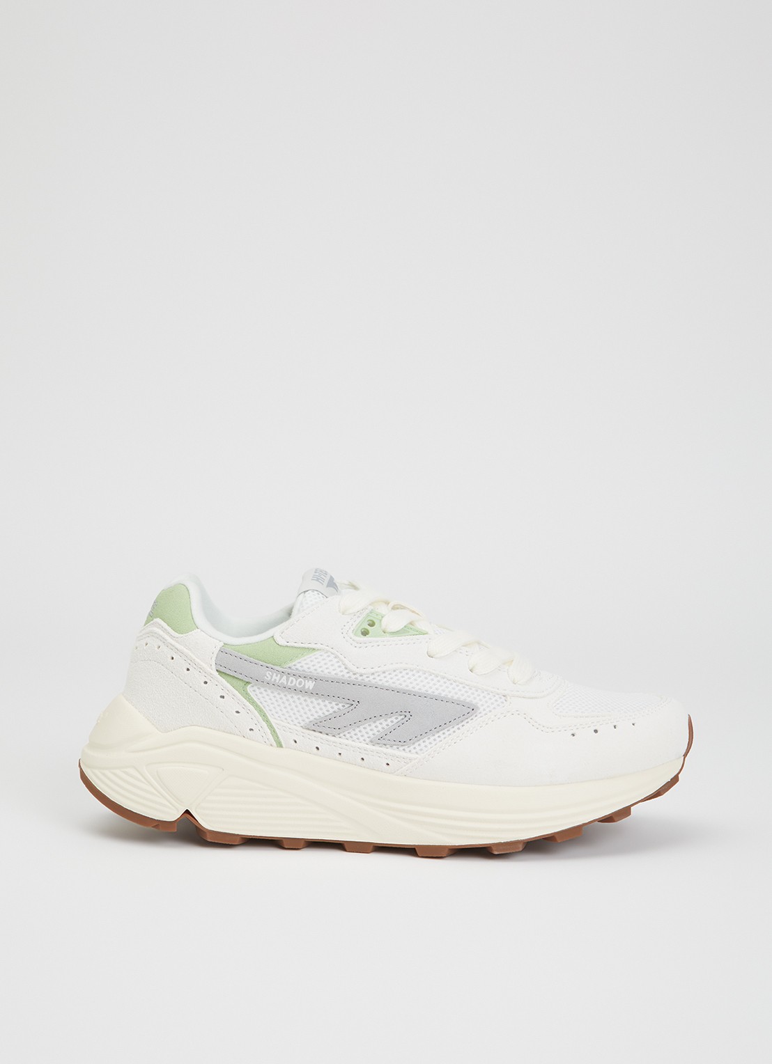 Hi-Tec HTS Shadow RGS sneaker van suède met details van mesh - voorkant 5 lichtgroen