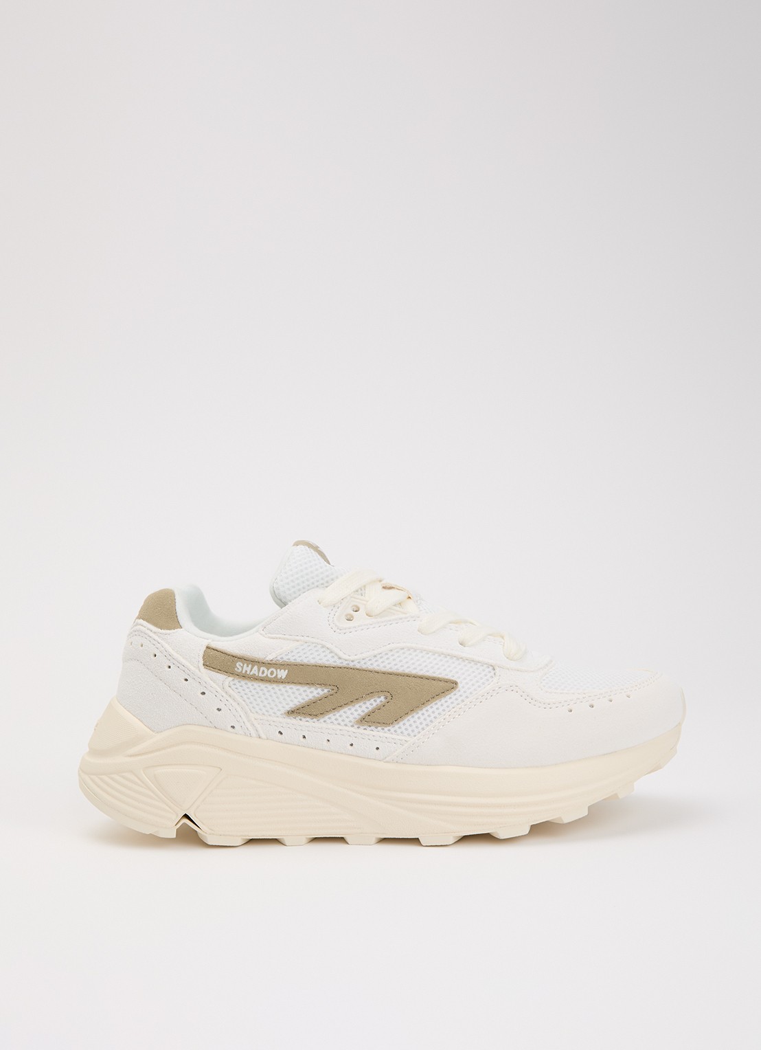 Hi-Tec HTS Shadow RGS sneaker van suède met details van mesh - voorkant mosgroen