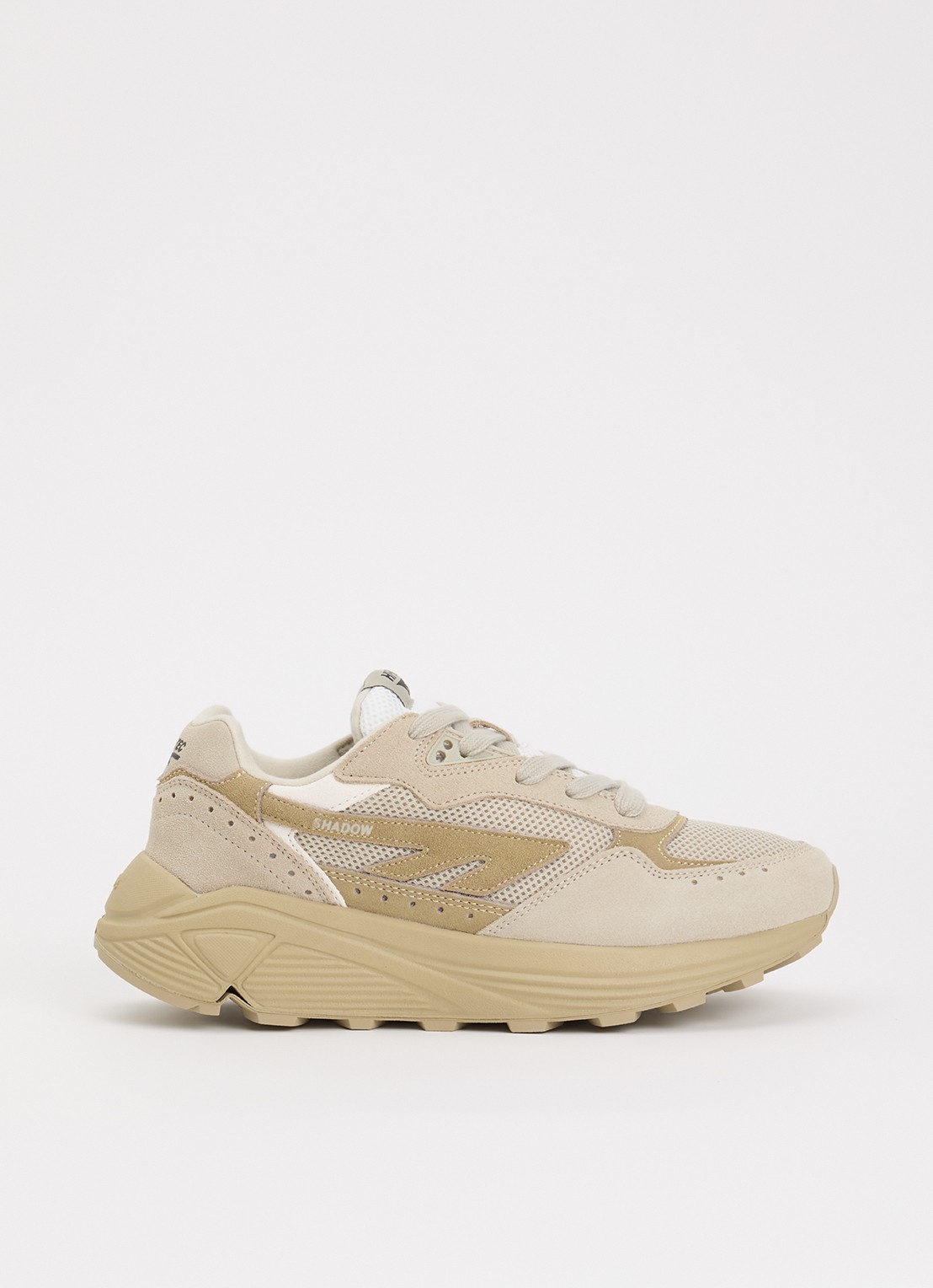 Hi-Tec HTS Shadow RGS sneaker van suède met details van mesh - voorkant 2 beige