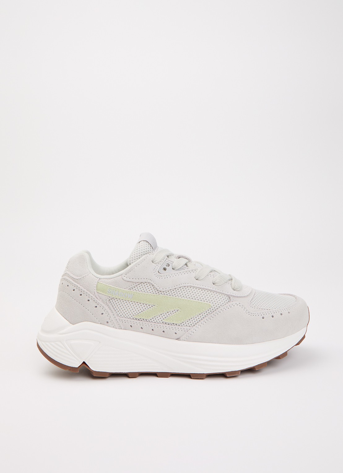 Hi-Tec HTS Shadow RGS sneaker van suède met details van mesh - voorkant lichtgrijs