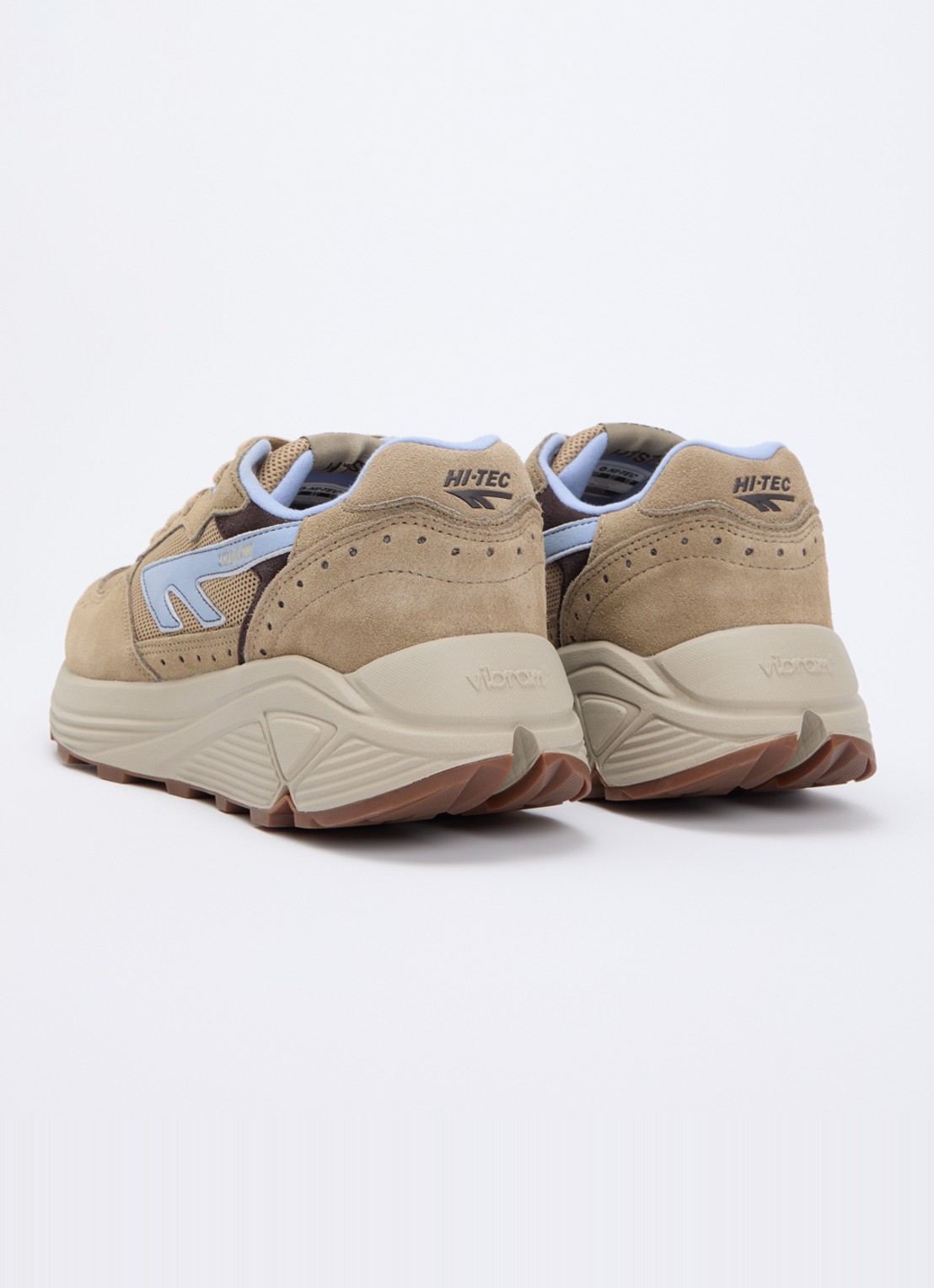Hi-Tec HTS Shadow RGS sneaker van suède met details van mesh - achterkant zand