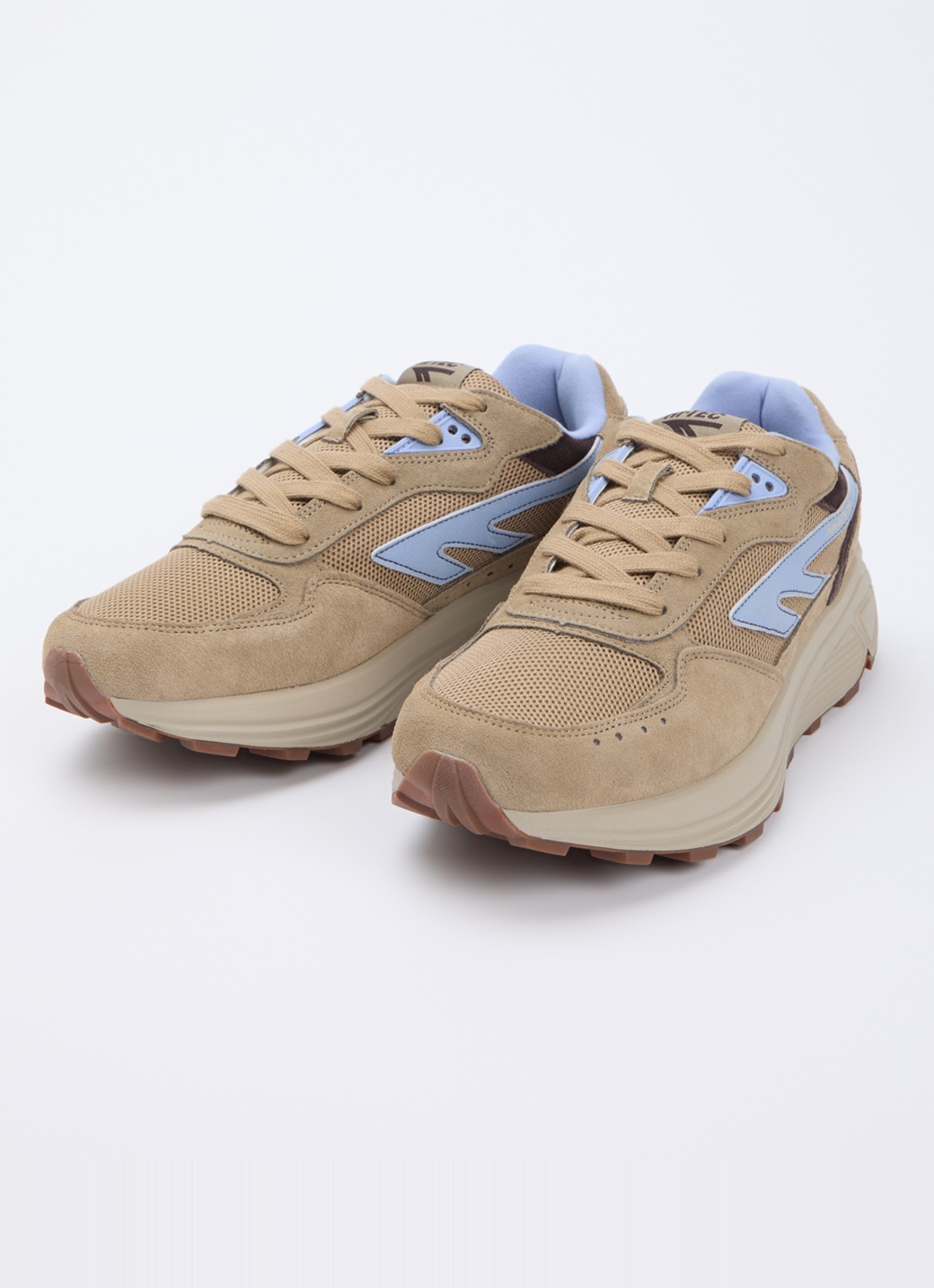 Hi-Tec HTS Shadow RGS sneaker van suède met details van mesh - detail 3 zand