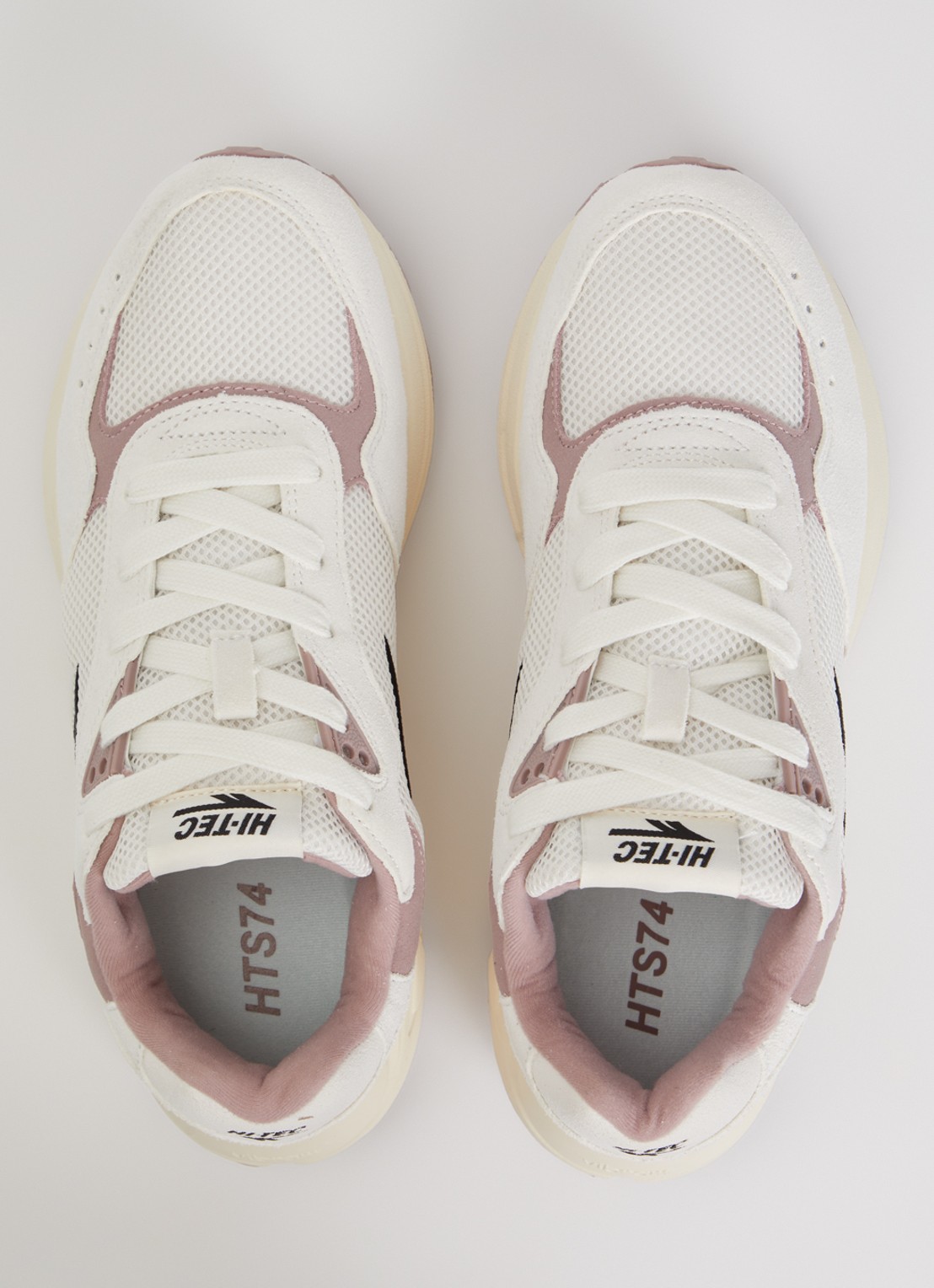 Hi-Tec HTS Shadow RGS sneaker van suède met mesh details - detail 3 ivoor