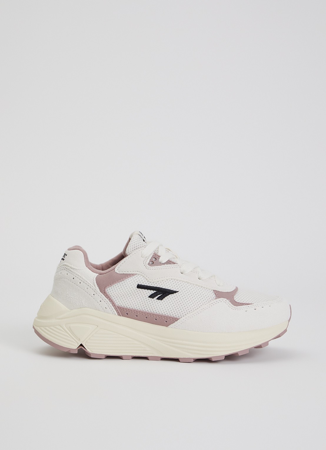 Hi-Tec HTS Shadow RGS sneaker van suède met mesh details - voorkant ivoor