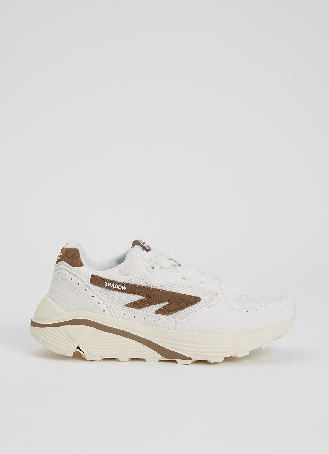 Hi-Tec HTS Shadow RGS sneaker van suède met mesh details - voorkant gebroken wit