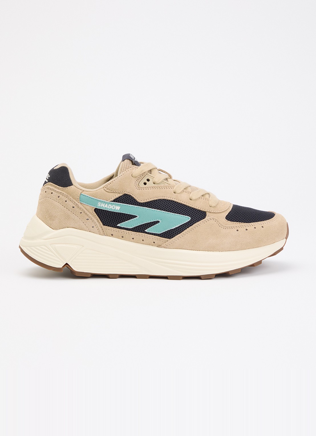 Hi-Tec HTS Shadow RGS sneaker van suède met mesh details - voorkant 4 zand
