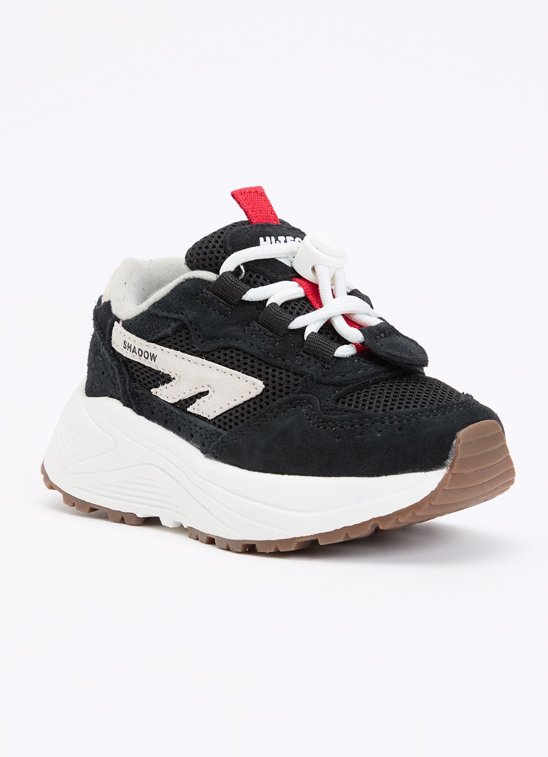Hi-Tec HTS Shadow sneaker met suède details - voorkant zwart