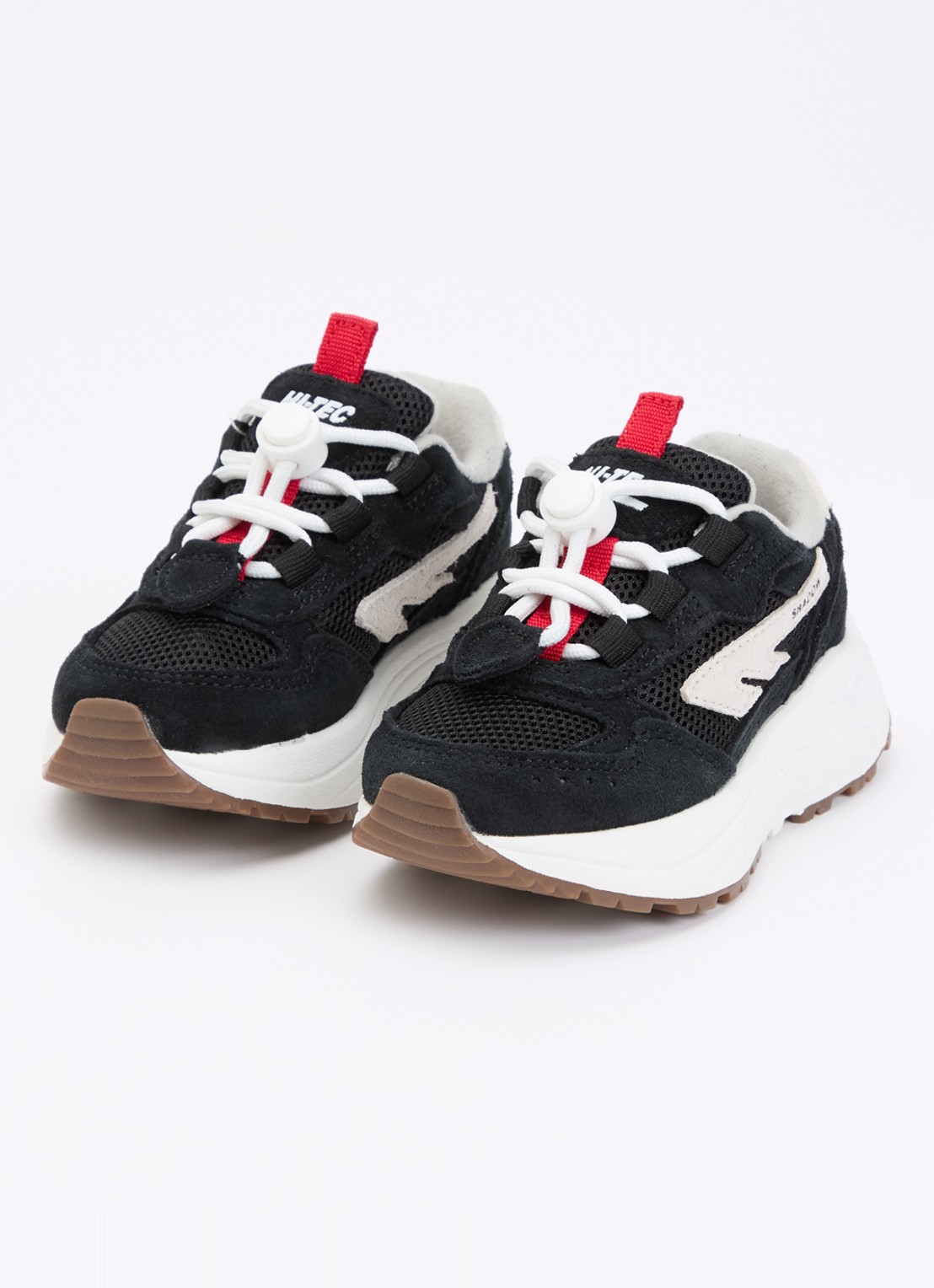Hi-Tec HTS Shadow sneaker met suède details - voorkant 2 zwart