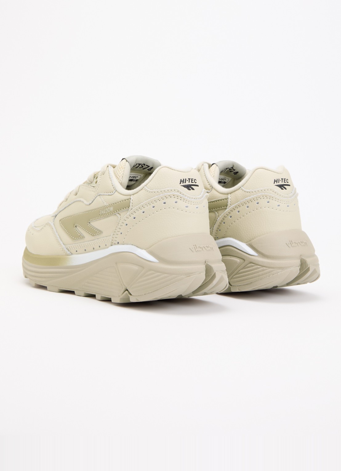 Hi-Tec Hts Shadow sneakers van leer - achterkant 2 olijfgroen