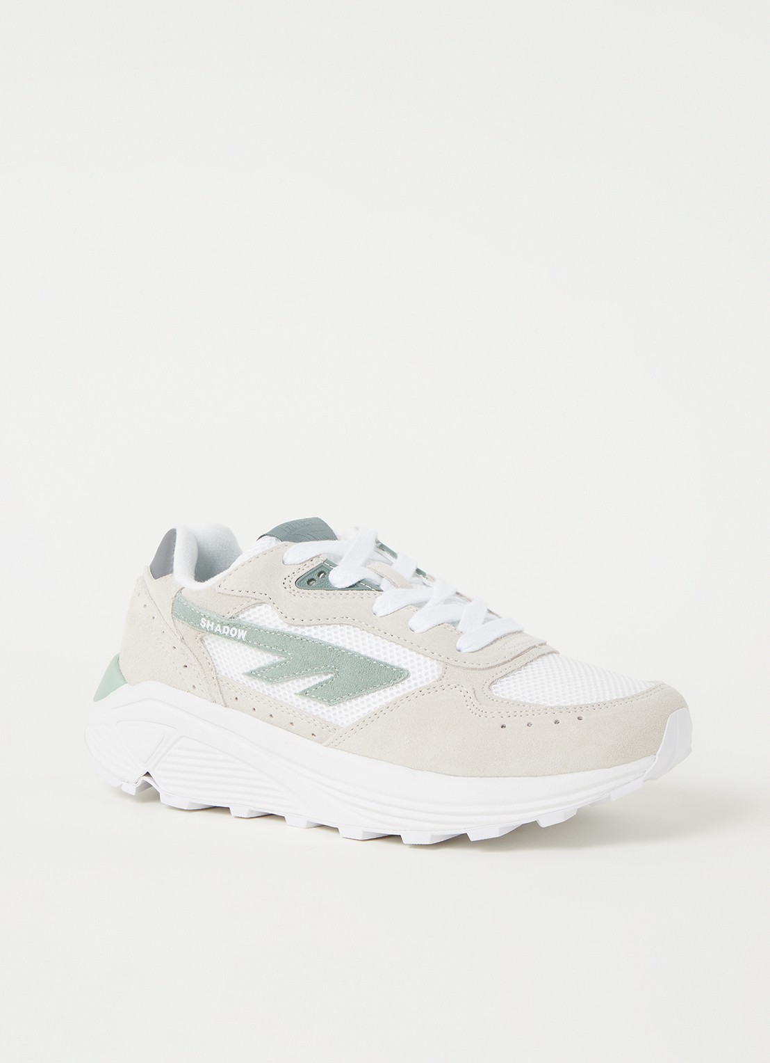 Hi-Tec Shadow sneaker met suède details - voorkant 4 wit