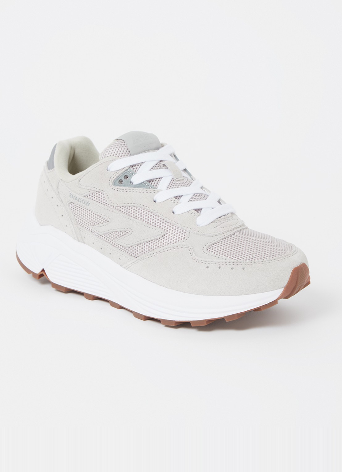 Hi-Tec Shadow sneaker met suède details - voorkant 5 lichtgrijs