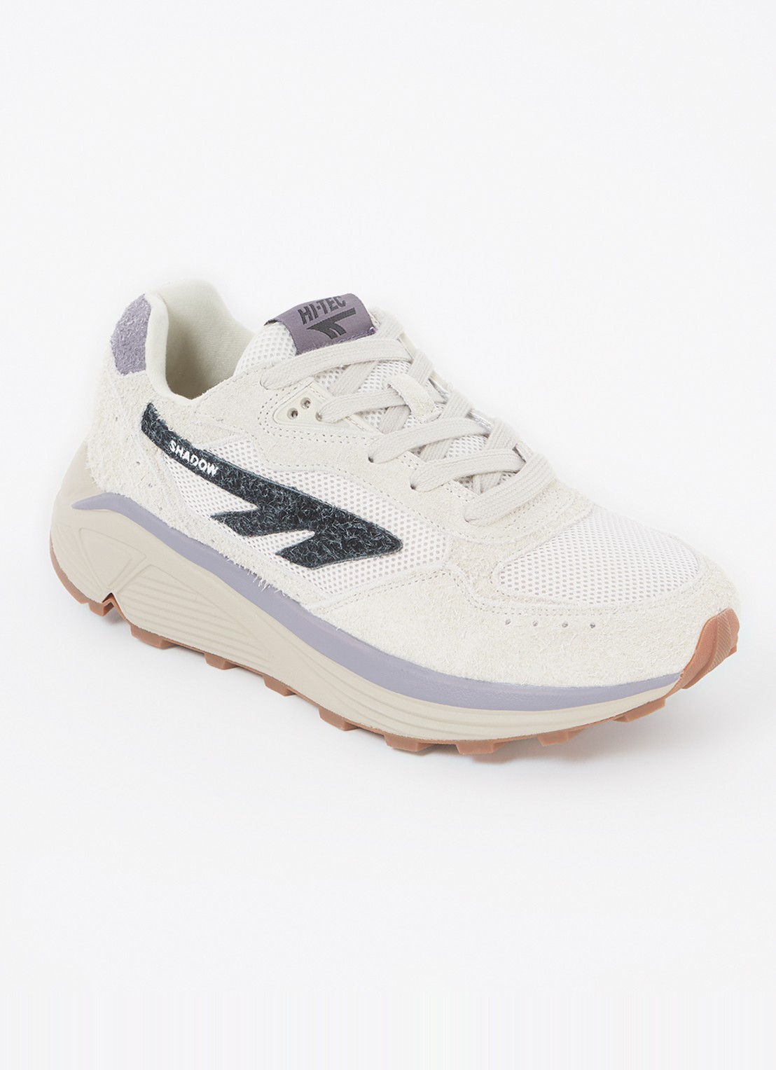 Hi-Tec Shadow sneaker met suède details - voorkant 2 donkerbeige