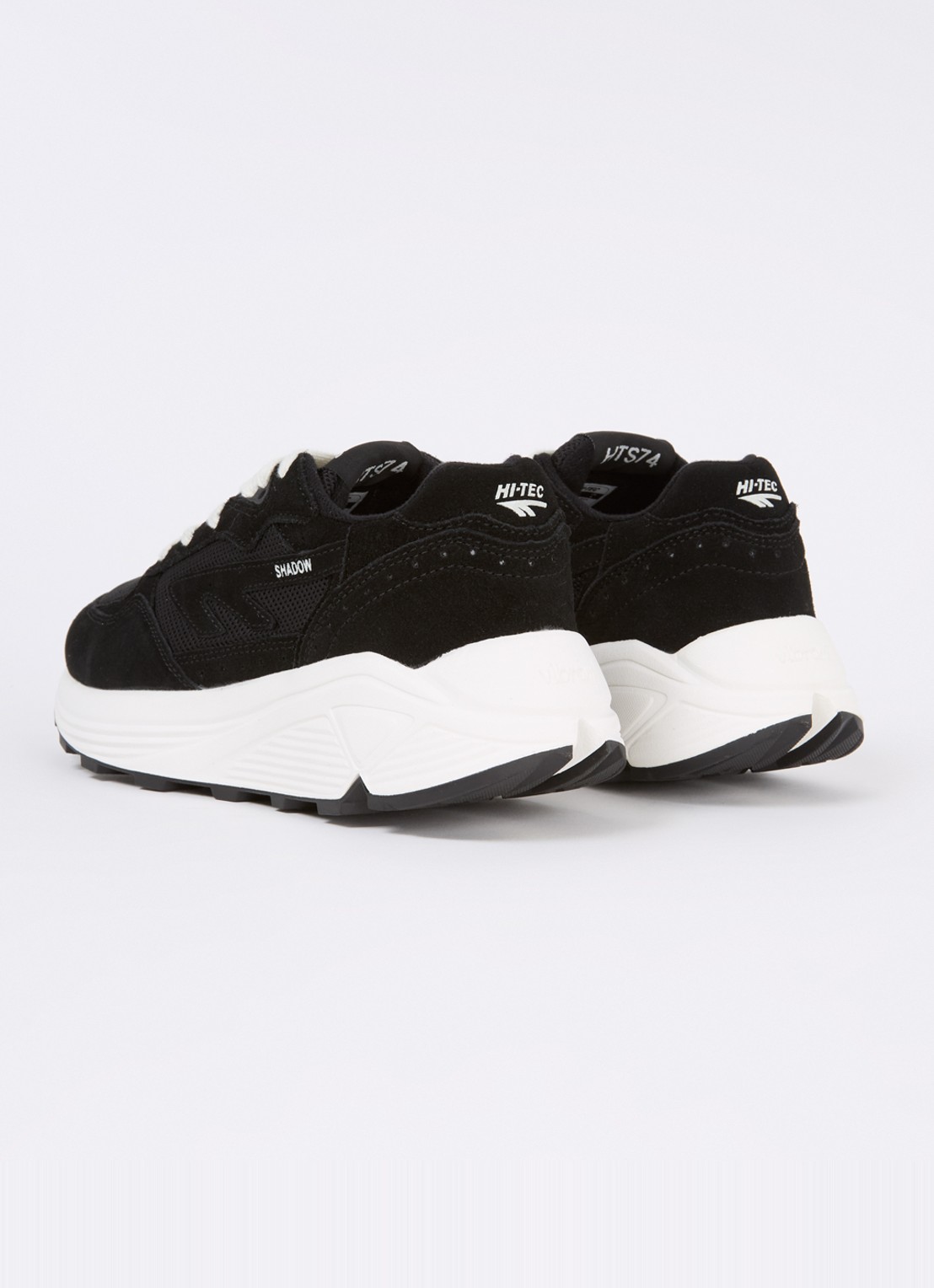 Hi-Tec Shadow sneaker met suède details - achterkant 6 zwart