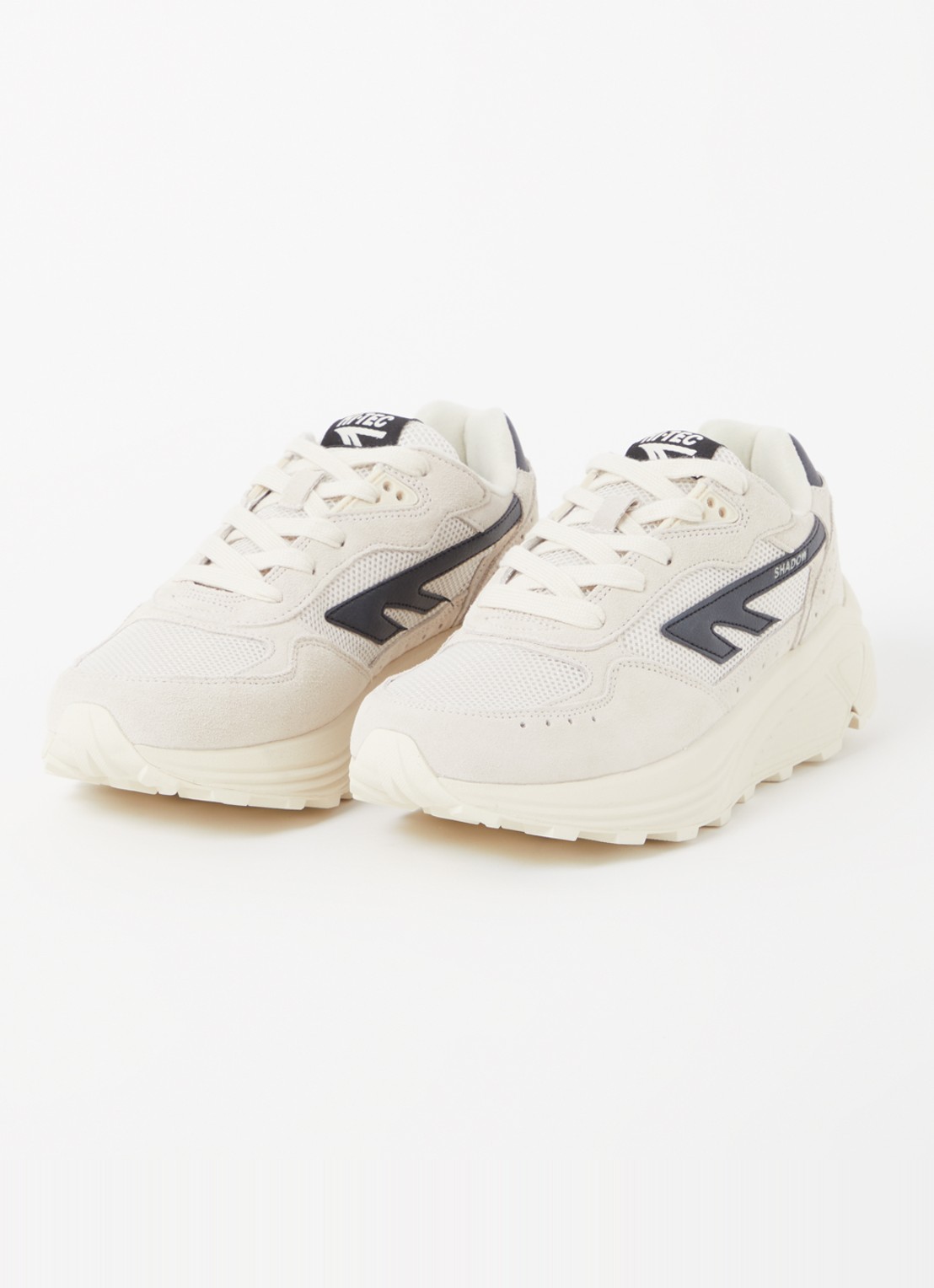 Hi-Tec Shadow sneaker met suède details - detail gebroken wit