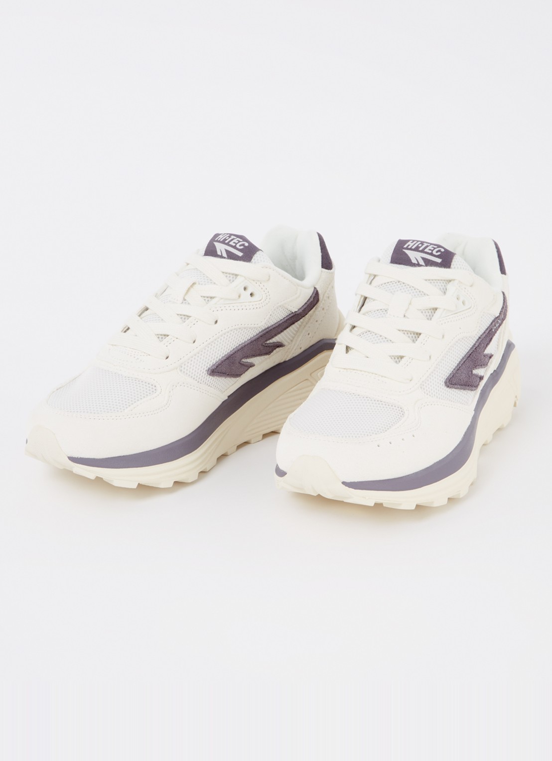 Hi-Tec Shadow sneaker met suède details - detail 3 ivoor