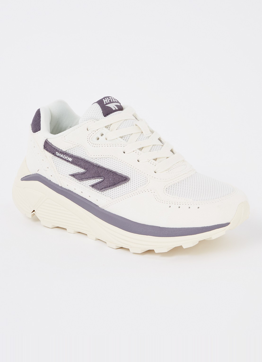 Hi-Tec Shadow sneaker met suède details - voorkant ivoor