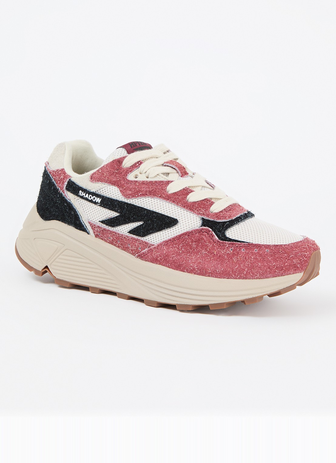 Hi-Tec Shadow sneaker met suède details - voorkant 2 rood