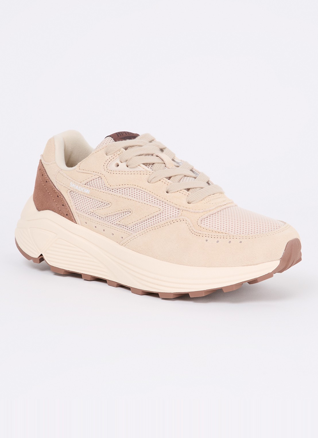 Hi-Tec Shadow sneaker met suède details - voorkant beige