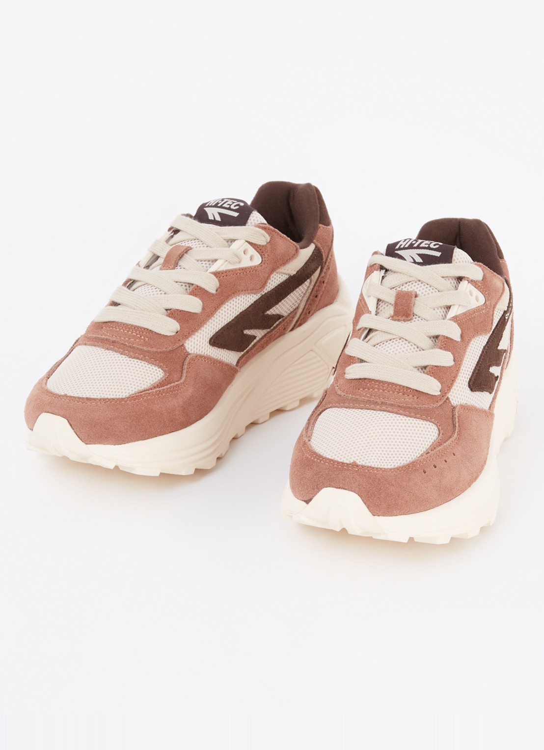Hi-Tec Shadow sneaker met suède details - detail 4 roodbruin