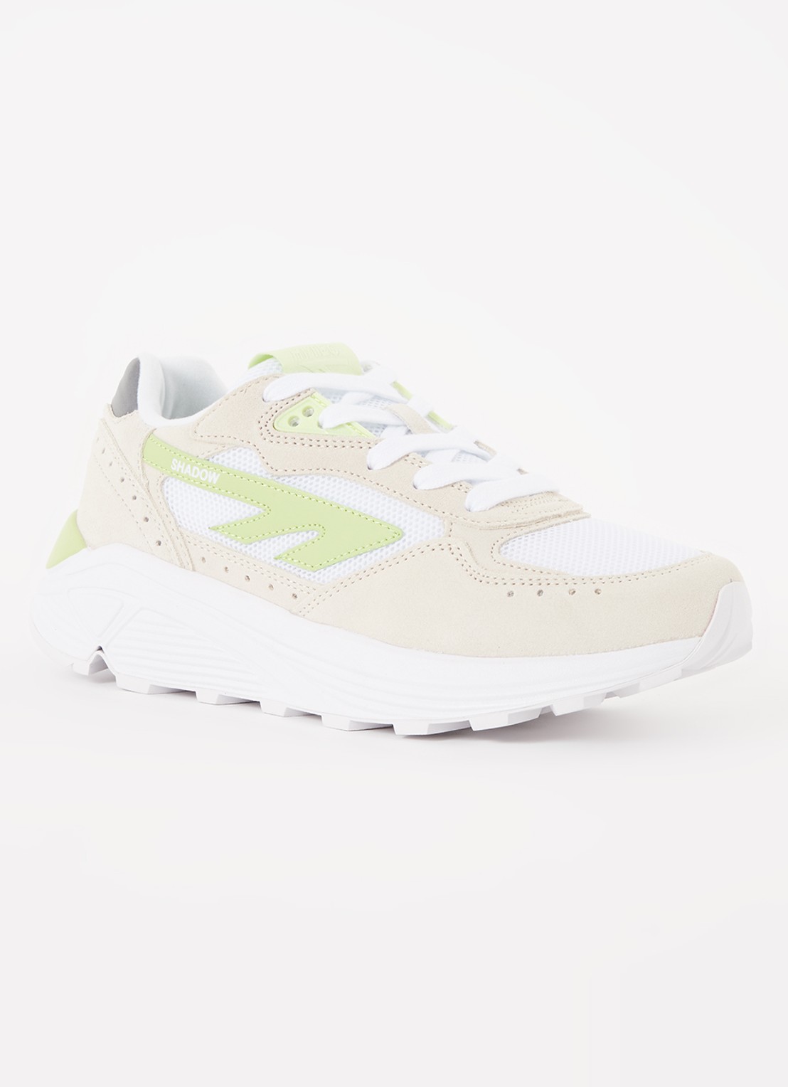 Hi-Tec Shadow sneaker met suède details - voorkant lichtgroen