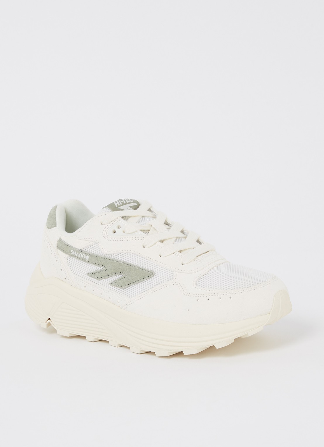 Hi-Tec Shadow sneaker met suède details - voorkant 2 lindegroen