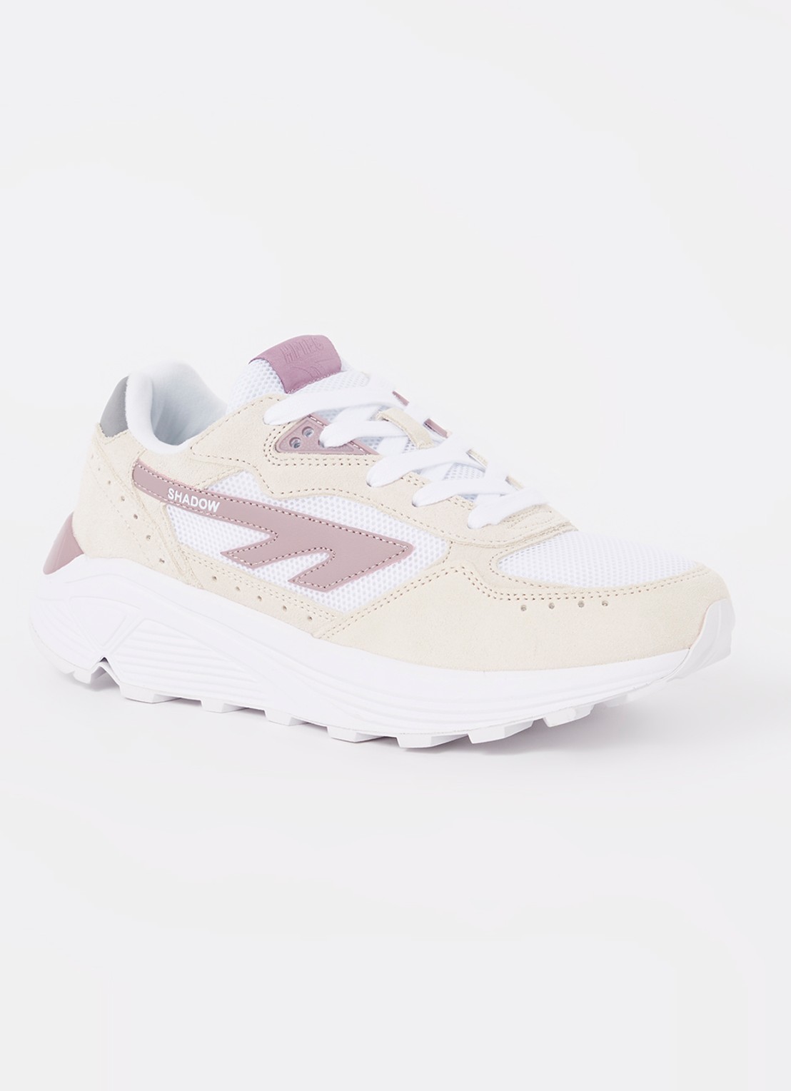 Hi-Tec Shadow sneaker met suède details - voorkant oudroze