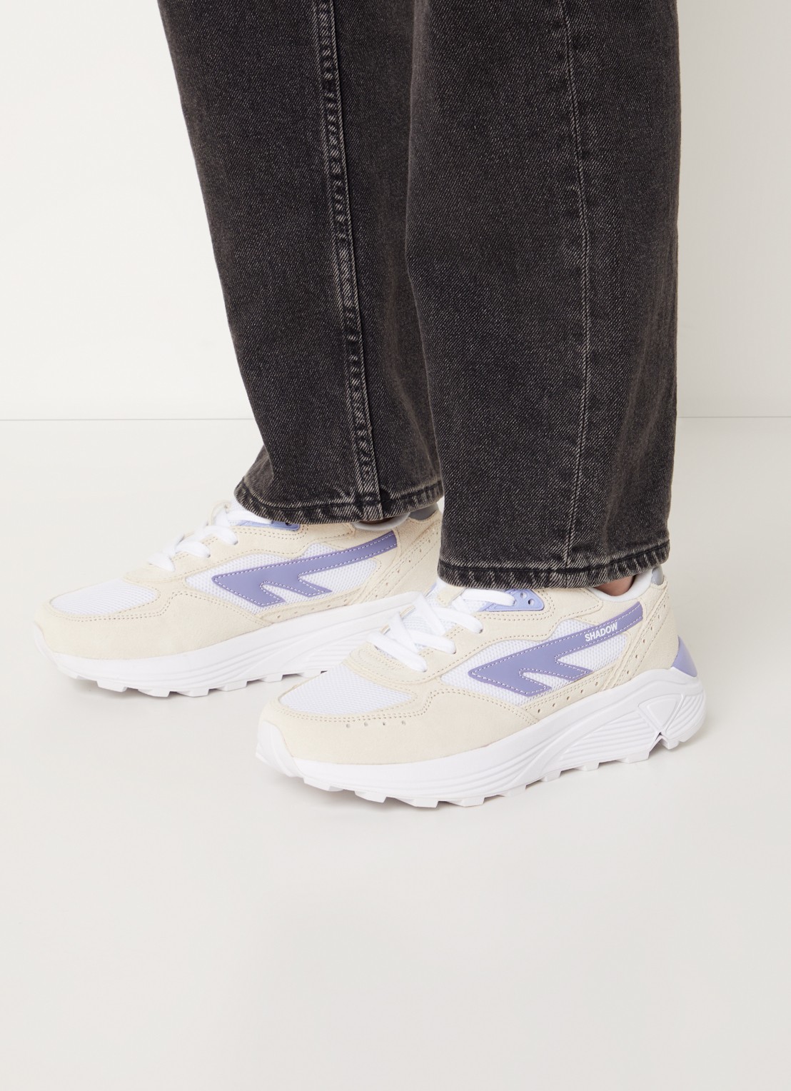 Hi-Tec Shadow sneaker met suède details - voorkant 6 violet