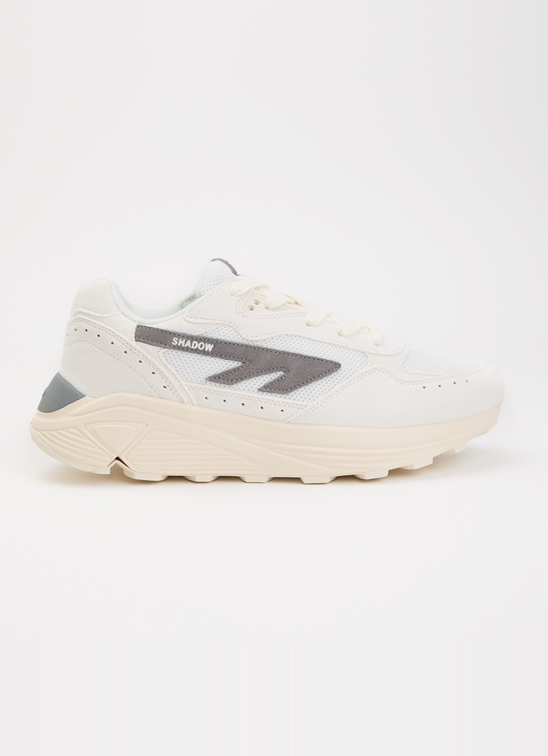 Hi-Tec Sneaker van suède met logo - voorkant 4 grijs