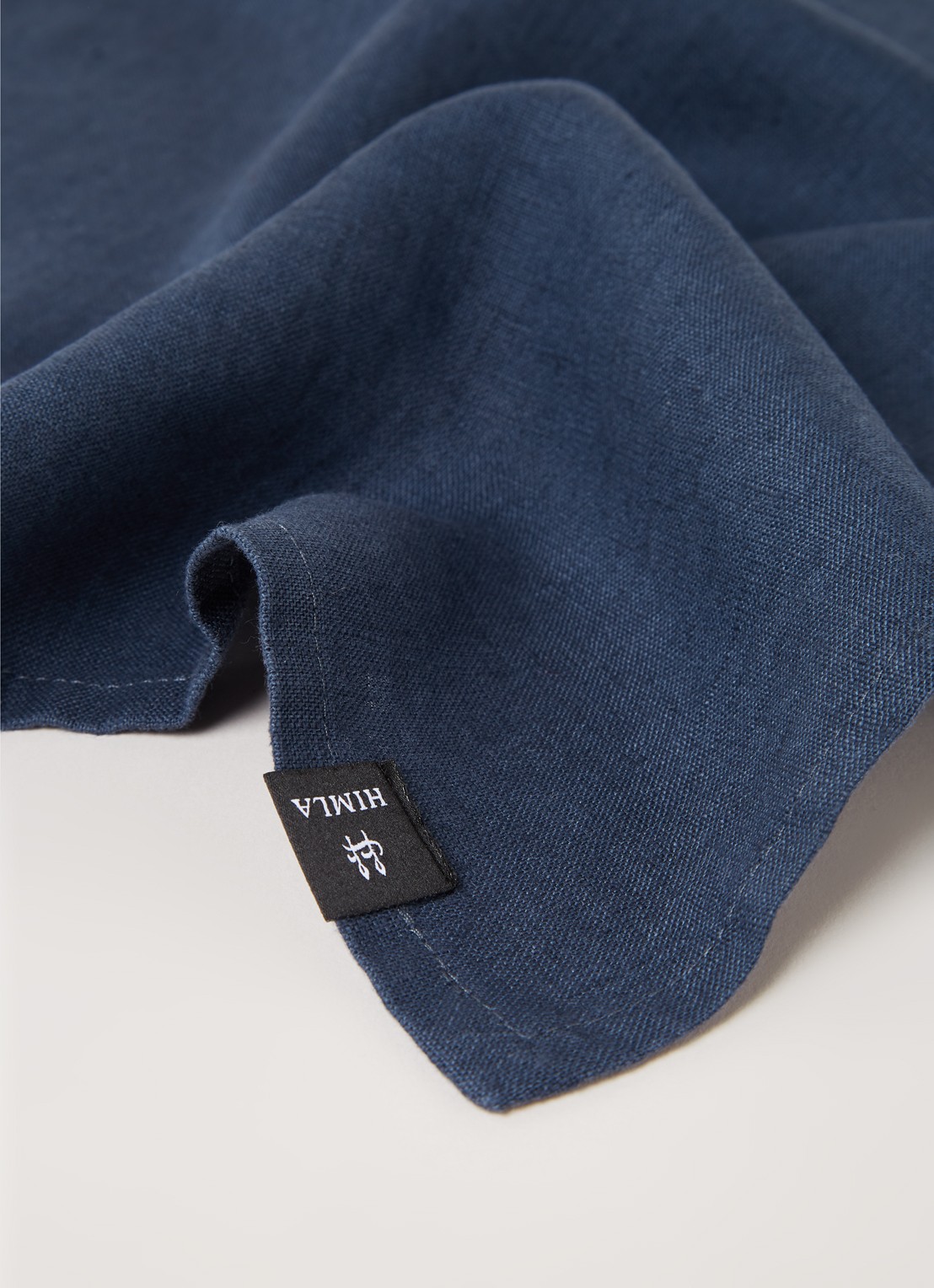 Himla Sunshine servet set van 4 - detail donkerblauw