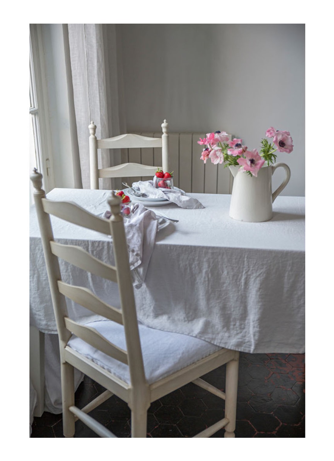 Himla Sunshine servet set van 4 - detail 3 wit