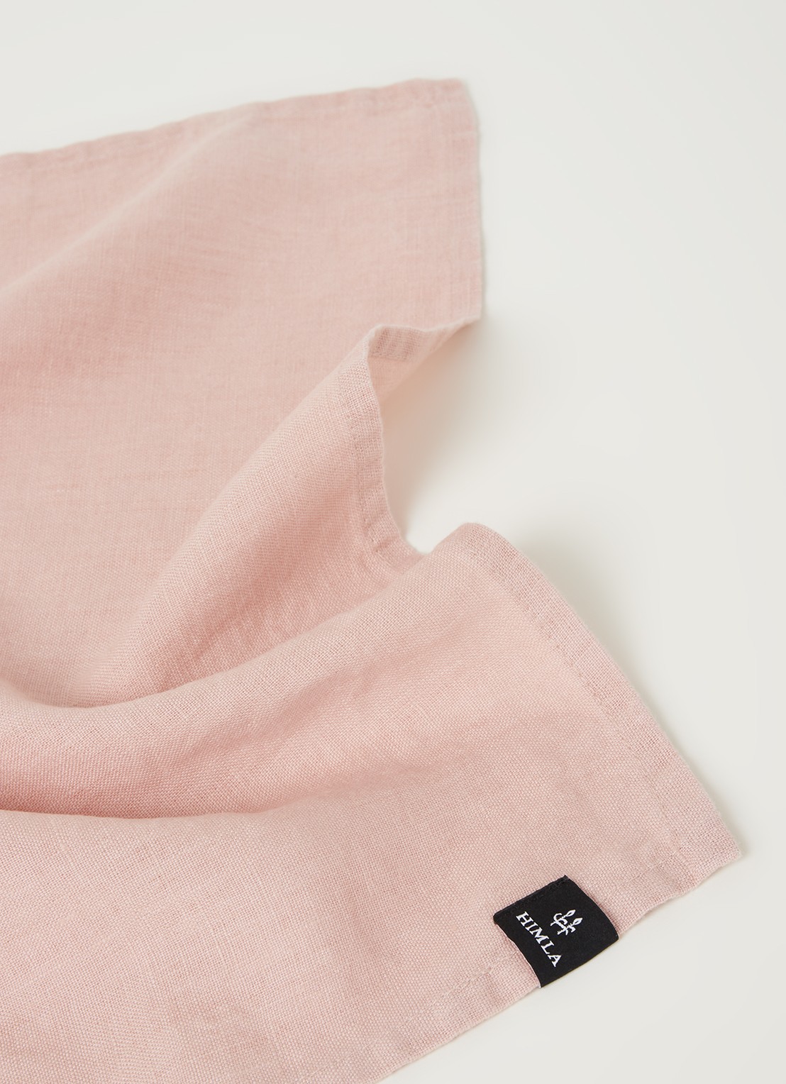 Himla Sunshine servet set van 4  - detail 3 lichtroze