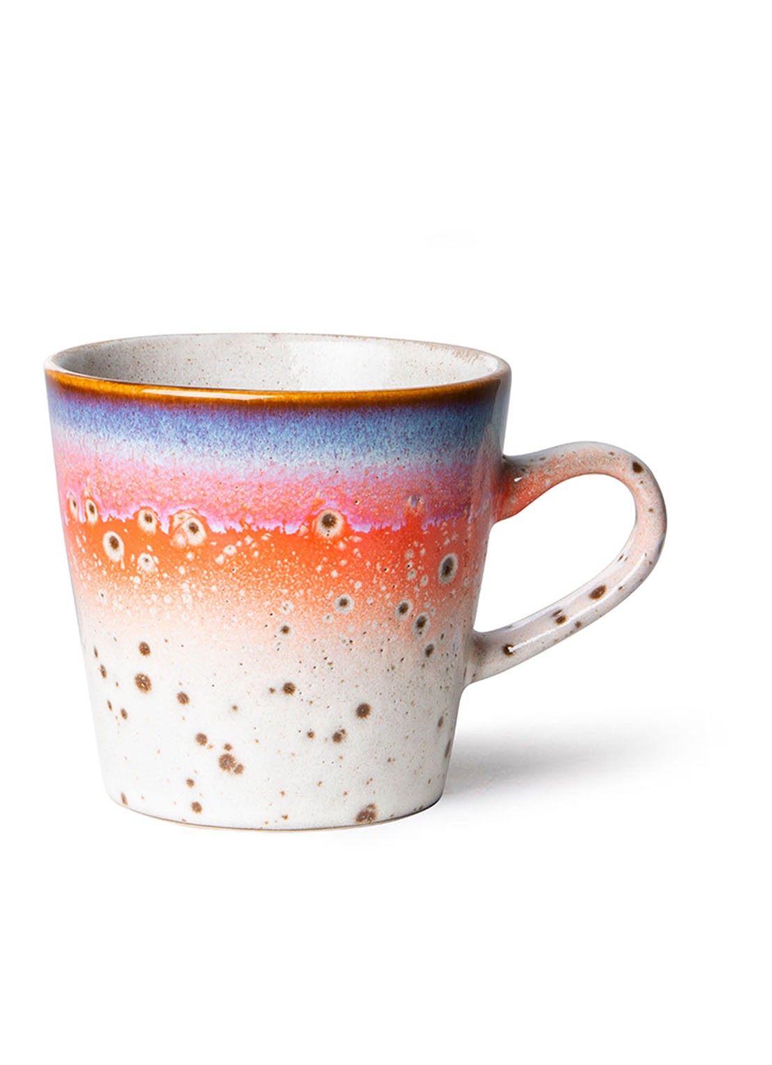 HKliving 70's Americano Asteroids kopje 26 cl - voorkant oranjerood