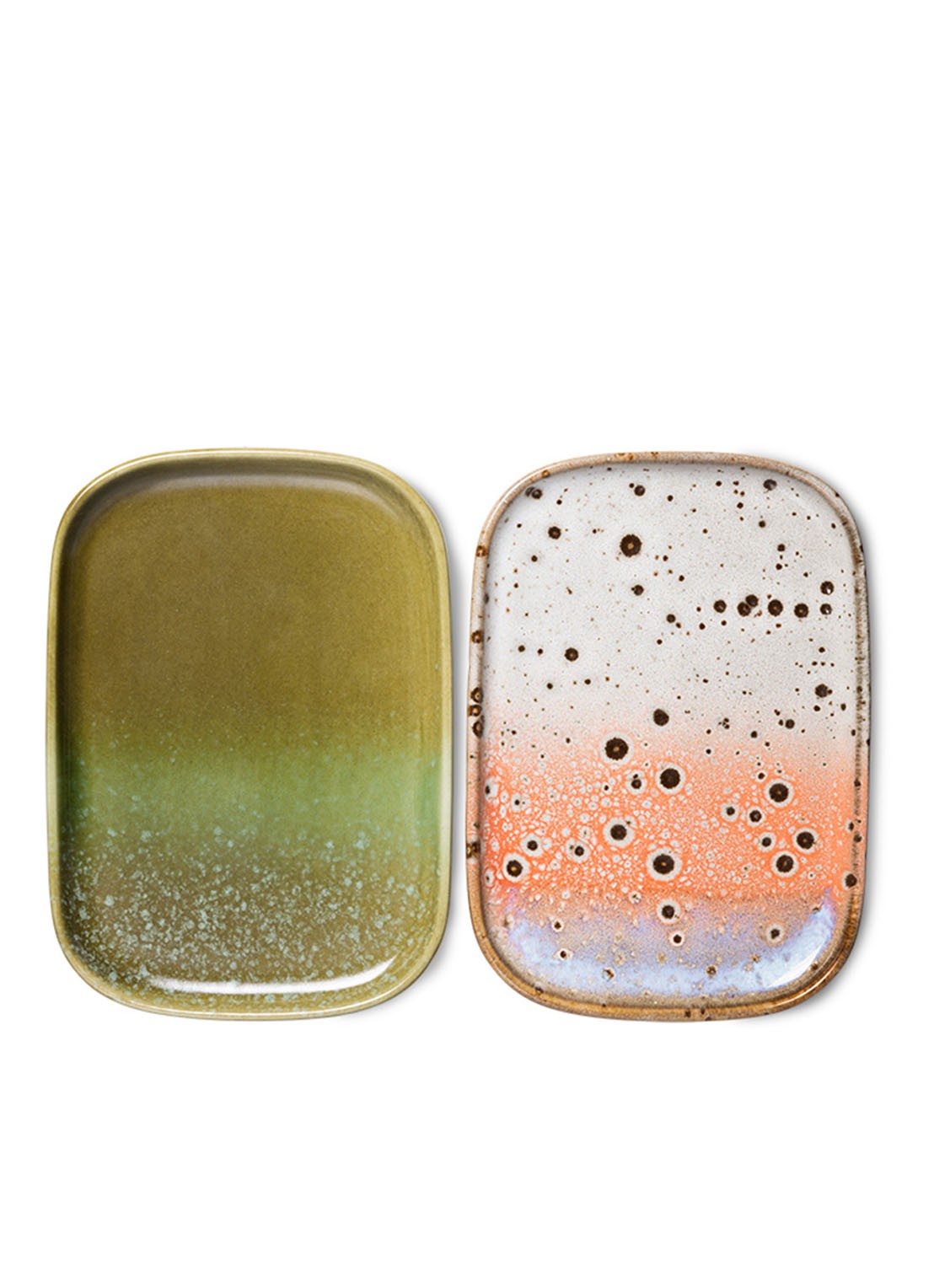 HKliving 70's Atlas serveerschaal set van 2 - voorkant multicolor