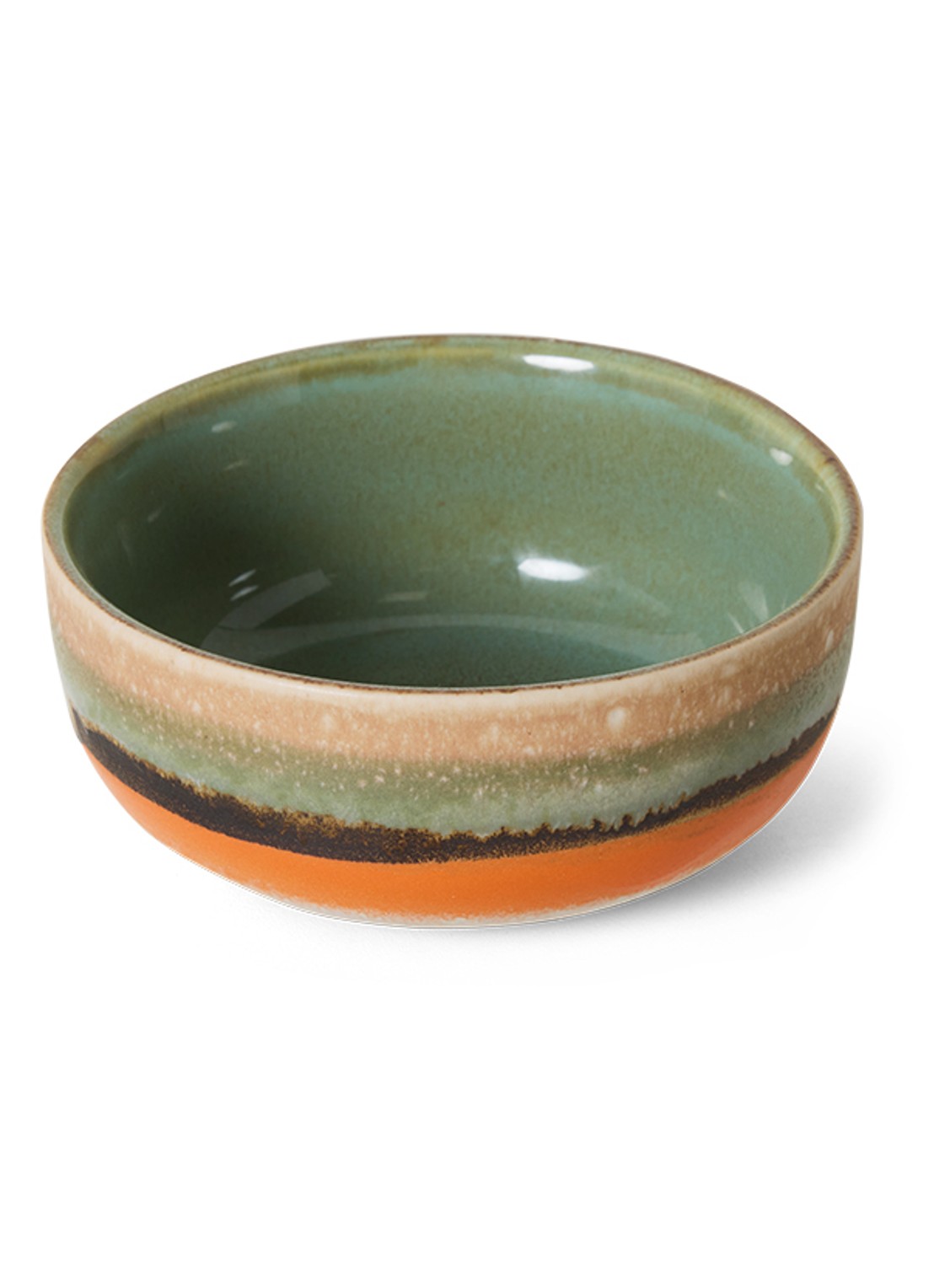 HKliving 70's Burst kom 11 cm - voorkant 2 oranjebruin