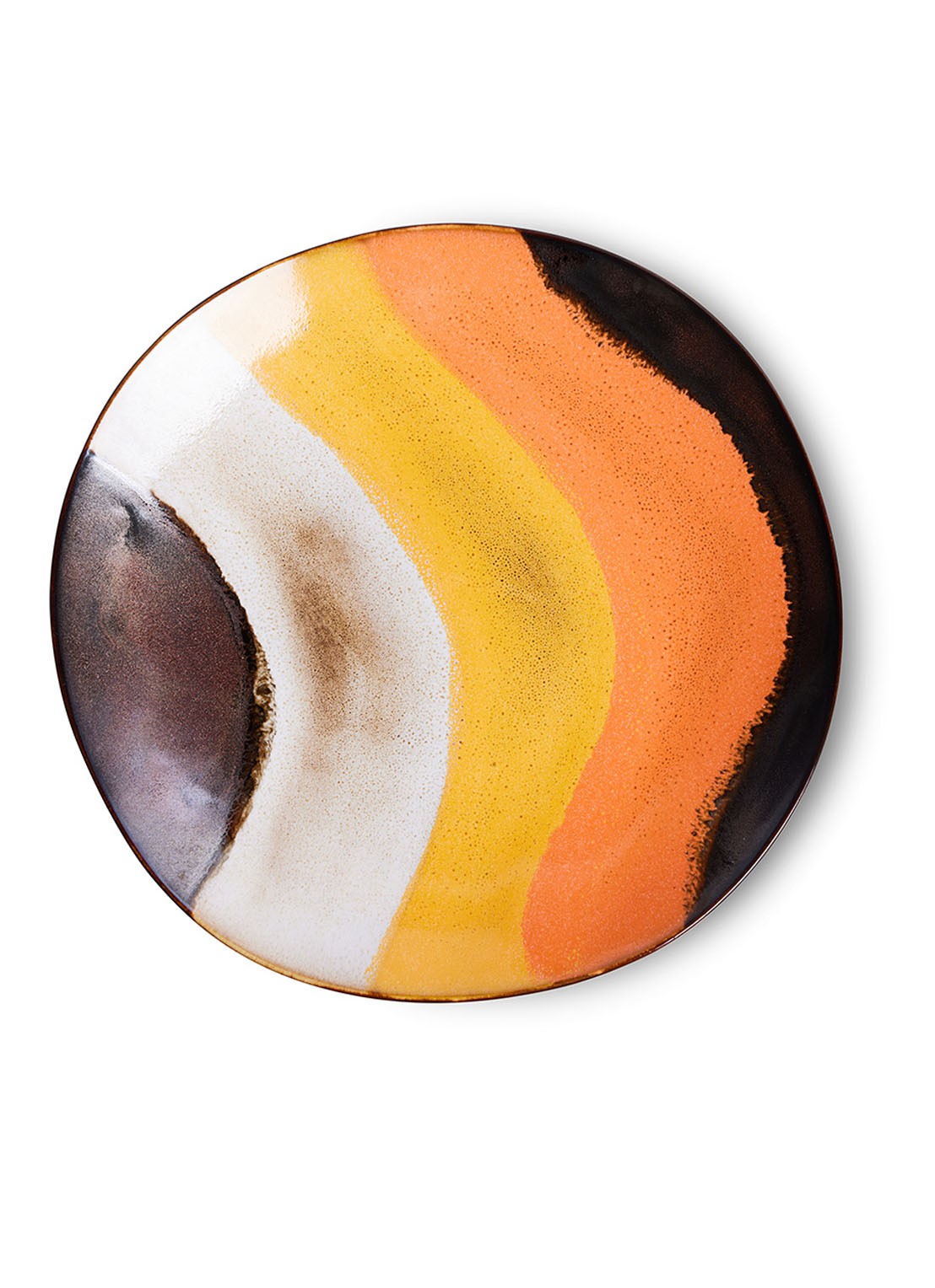 HKliving 70's Ceramics ontbijtbord 22 cm set van 2 - voorkant 2 multicolor