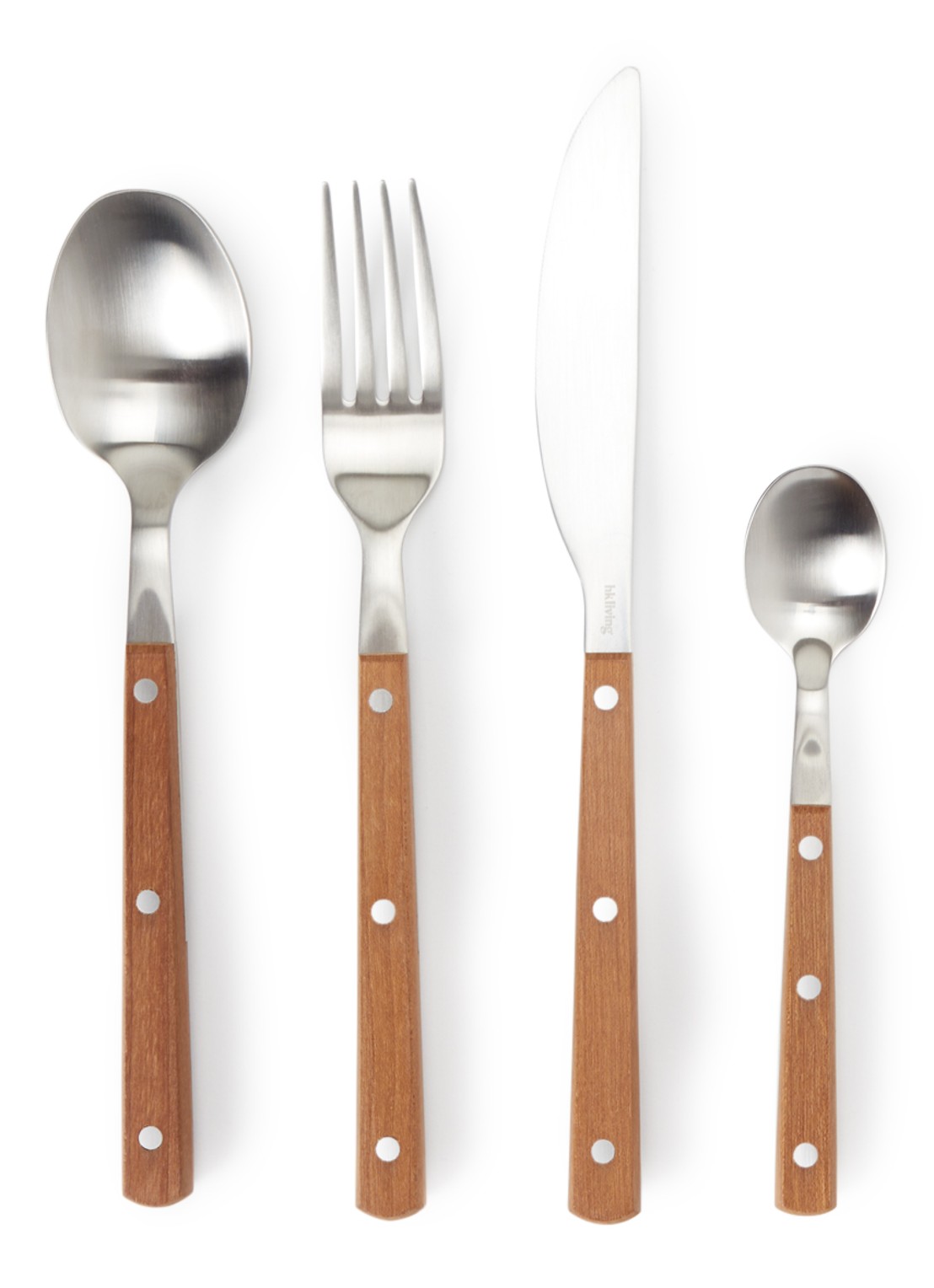 HKliving 70's Cutlery bestekset 16-delig - voorkant lichtbruin