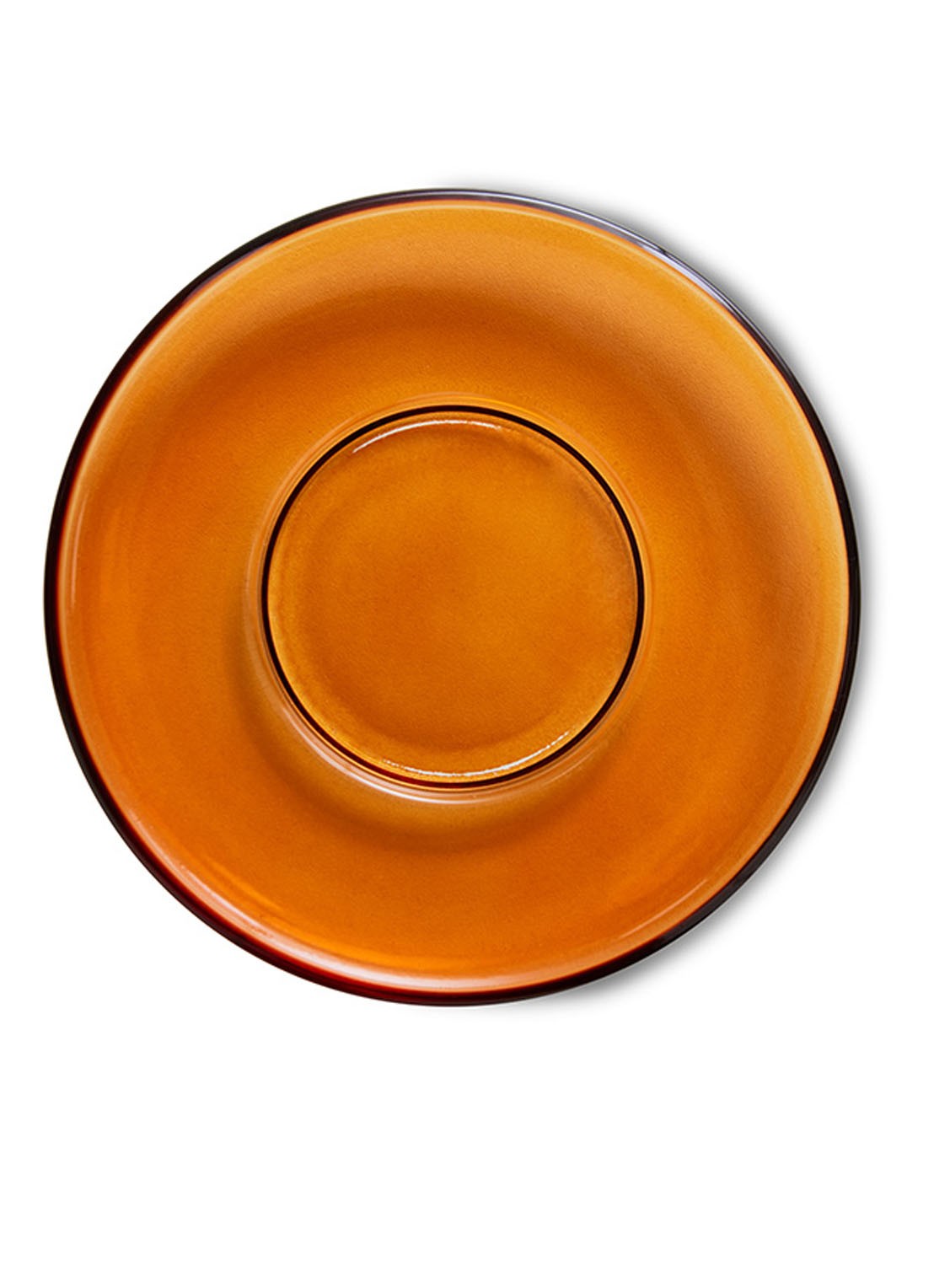 HKliving 70's Glassware schotel set van 4 - voorkant 2 bruin