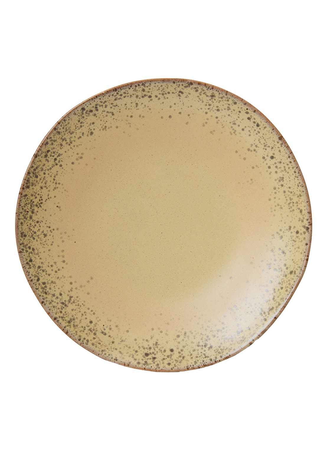 HKliving 70's Grit dinerbord 27,5 cm set van 2 - voorkant 2 zand