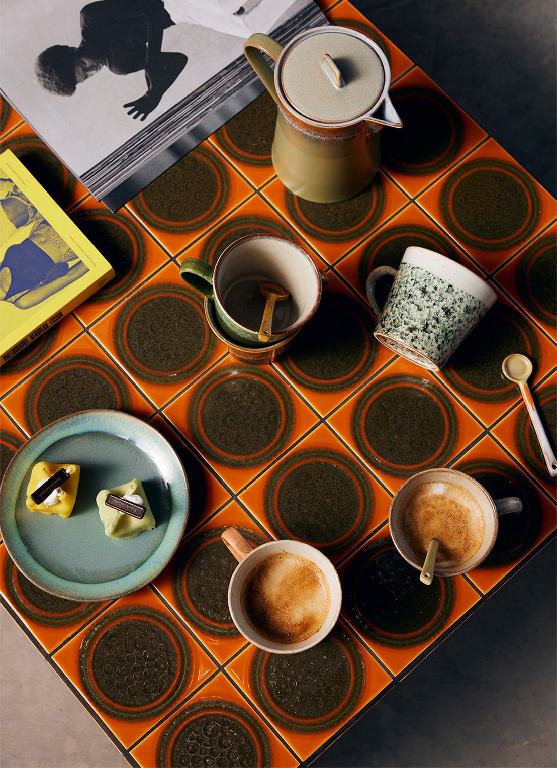 HKliving 70's Hail cappuccinokopje 30 cl - detail 4 lichtgroen