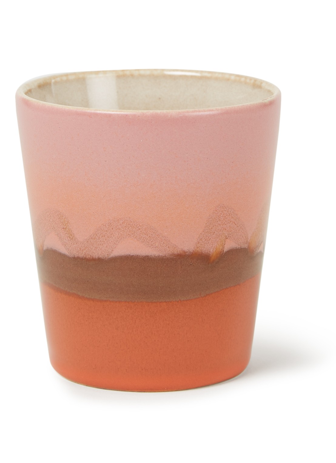 HKliving 70's Mars kopje 18 cl - voorkant 3 oranjebruin