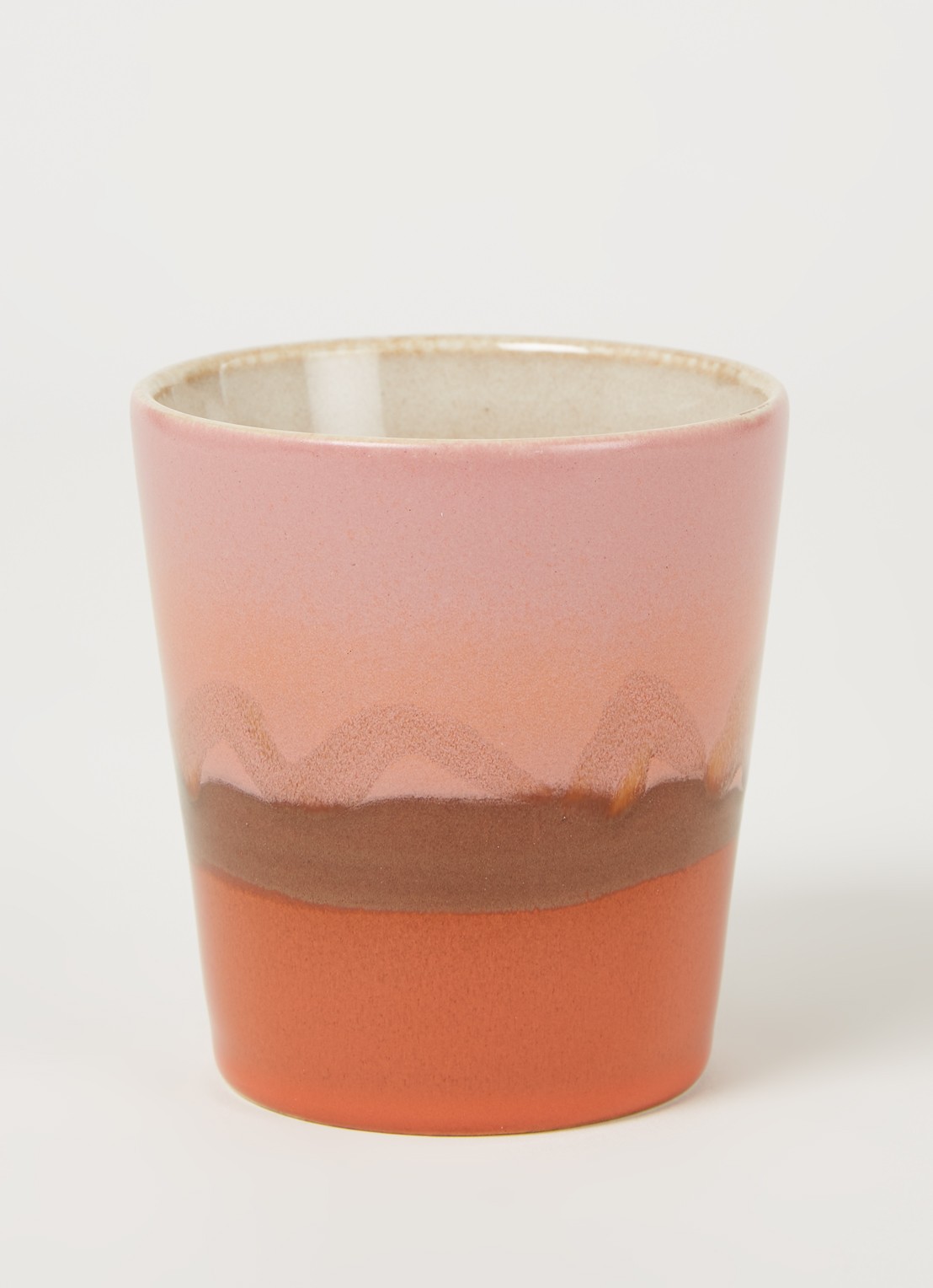 HKliving 70's Mars kopje 18 cl - voorkant 4 oranjebruin