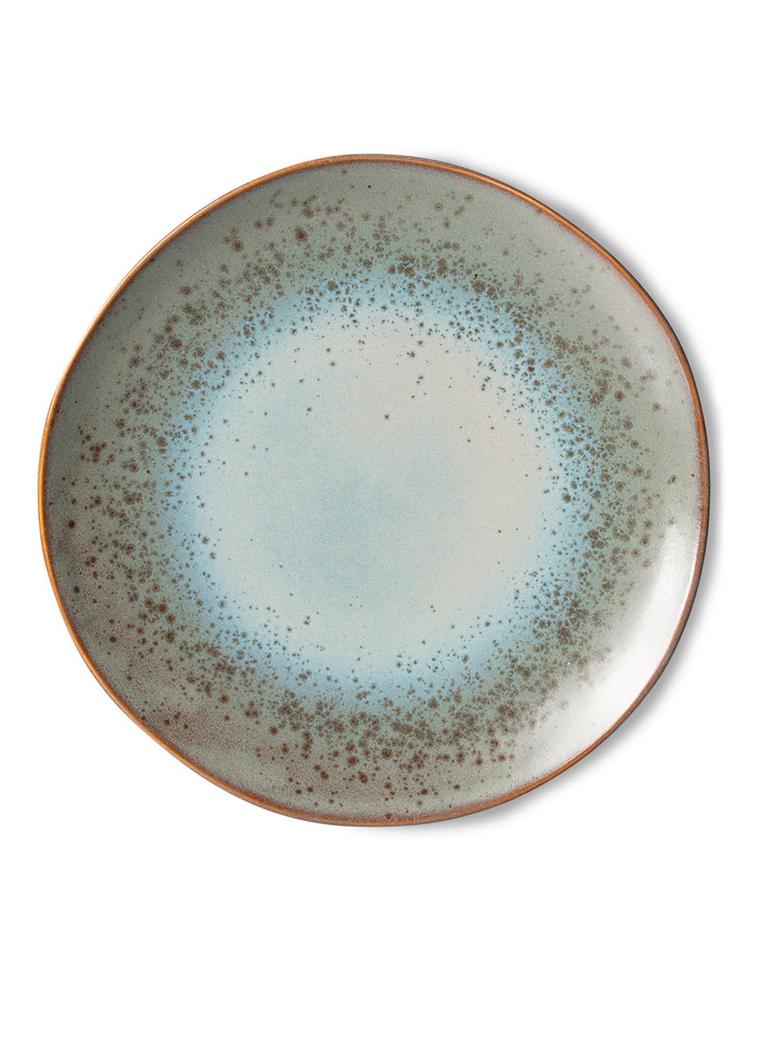 HKliving 70's Mineral dinerbord 29 cm set van 2 - voorkant 2 grijs