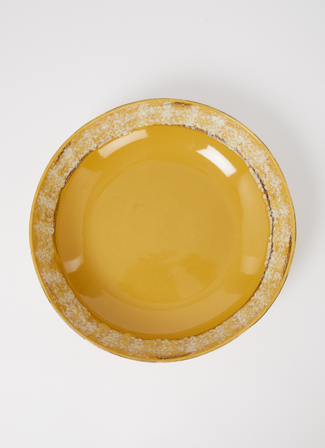 HKliving 70's saladeschaal 33 cm - voorkant 2 khaki
